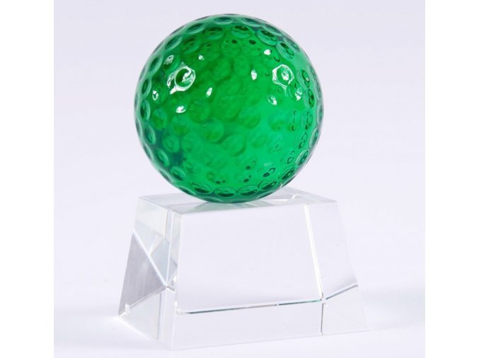 skleněná golfová trofej