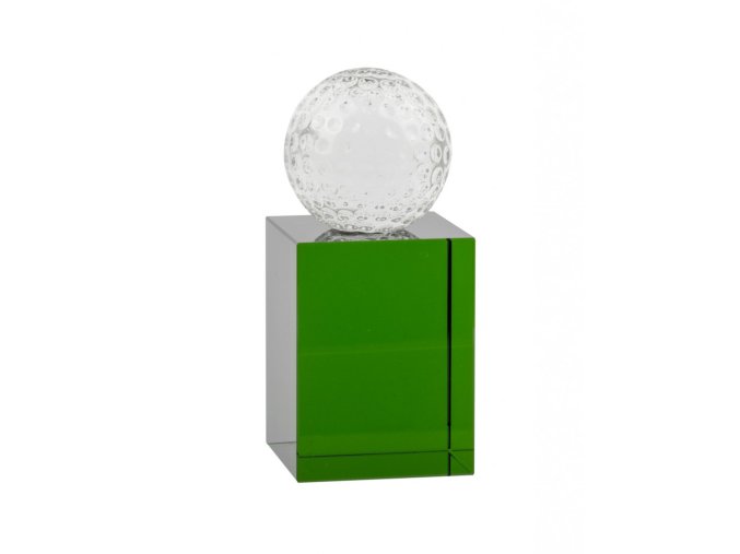 skleněná golfová trofej