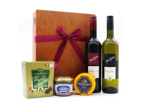 Degustační sada Sauvignon a Merlot s pochutinami