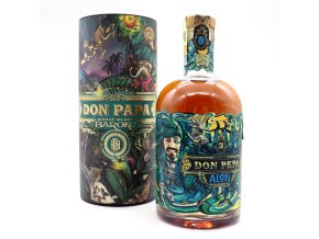 Don Papa Alon v Tubusu . Vlastní design lahve