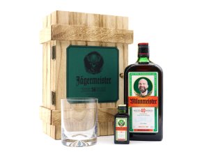 WOOD BOX . Jägermeister 0,7L s vlastní etiketou