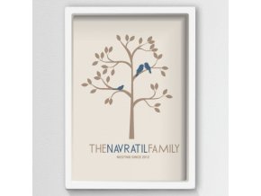 Family Tree . Rodinný plastický obraz