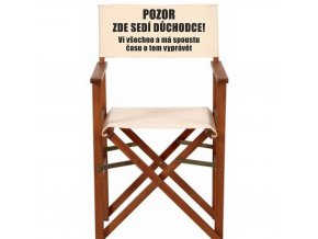 režisérské křeslo s vlastním textem