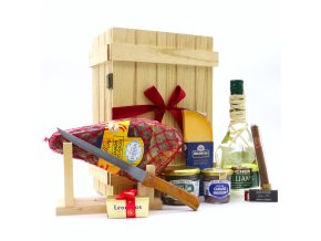 dárková sada s hruškovicí, kýta jamon