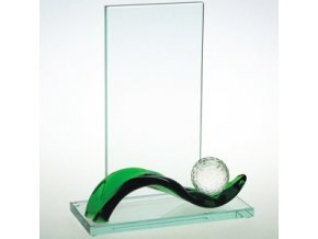 skleněná trofej golf