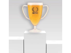 pivní trofej skleněná