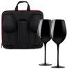 wine case with glasses divinto black 13230