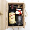 Matusalem rum s vlastní etiketou . Wood box "starý jako Metuzalém"