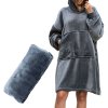 bluzair hoodie blanket gray 13786