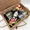 gurmánská sada s alkoholem v dřevěném boxu