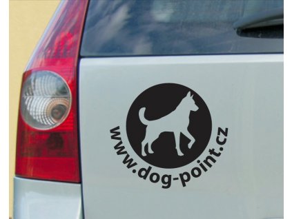Nálepka na auto "Dogpoint" - černá velká
