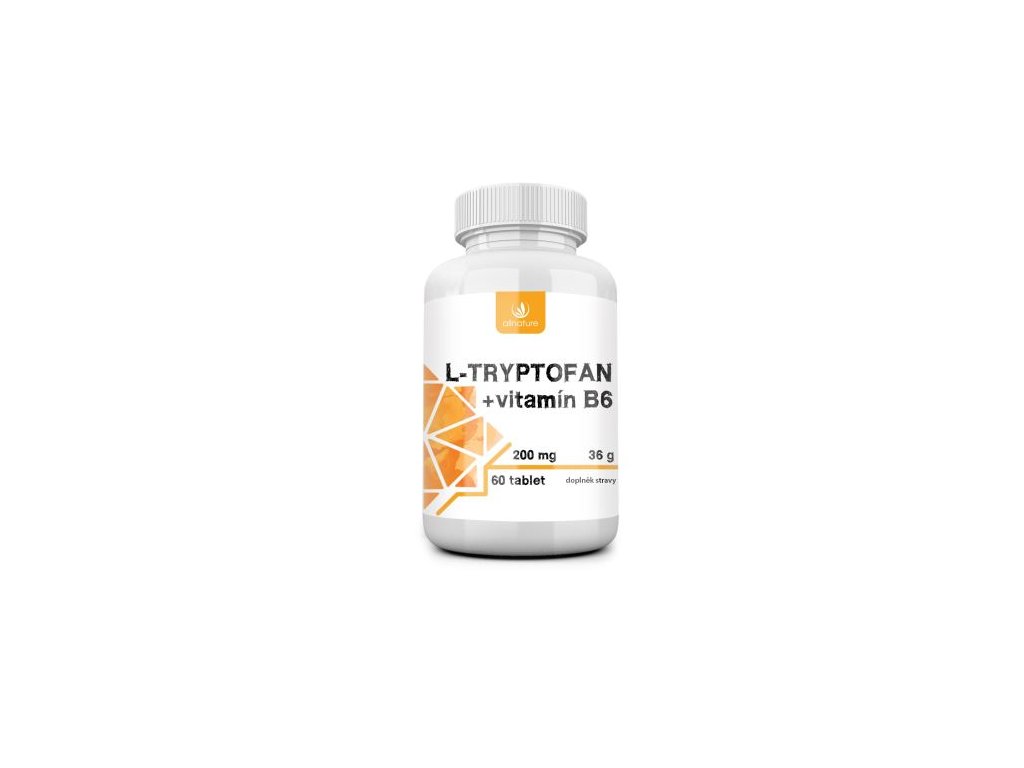 allnature l tryptofan vitamin b6 200 mg 60 tbl
