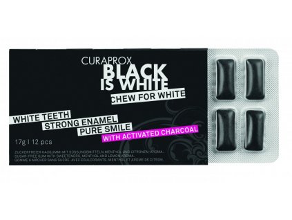 43734 curaprox black is white zvykacky 12 ks