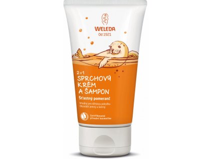 Weleda 2v1 sprchový krém a šampon Šťastný pomeranč 150 ml