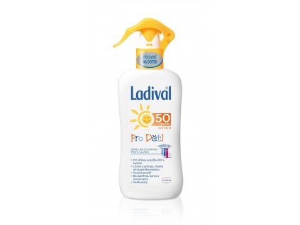 Ladival mléko na opalování pro děti spray SPF50 200 ml