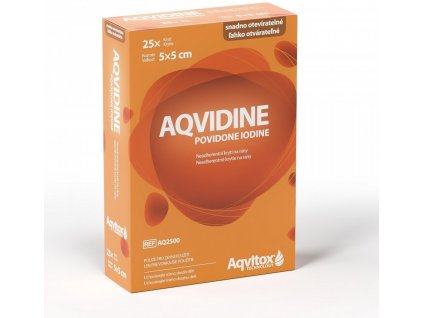 Aqvidine Povidone Iodine 5 x 5 cm 25 ks