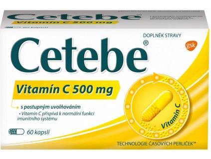 Cetebe vitamin C 500 mg s postupným uvolňováním 30 kapslí