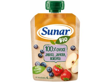 Sunar BIO kapsička Jablko jahoda borůvka 100 g