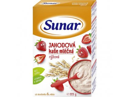 SUNAR Jahodová kašička rýžová 225 g