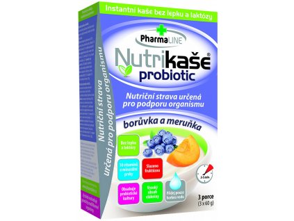 Nutrikaše probiotic meruňka a borůvka 180 g