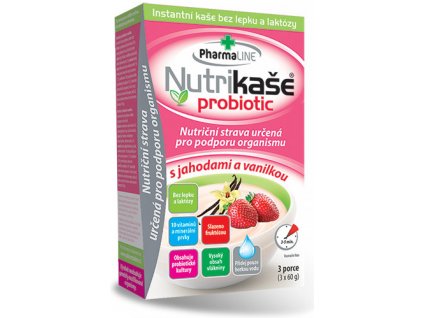 Mogador Nutrikaše probiotic s jahodami a vanilkou 3 x 60 g