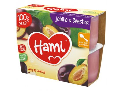 Hami Švestka a jablko 4 x 100 g