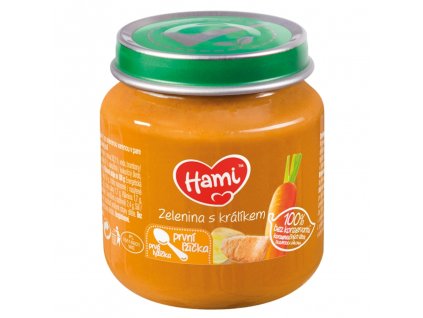 Hami příkrm zelenina s králíkem 125g 4M