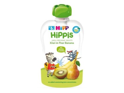 HiPP BIO 100% ovoce Hruška Banán Kiwi 100 g