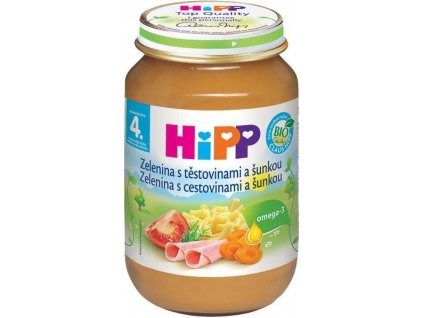 HiPP BIO Zelenina s těstovinami a šunkou 190 g