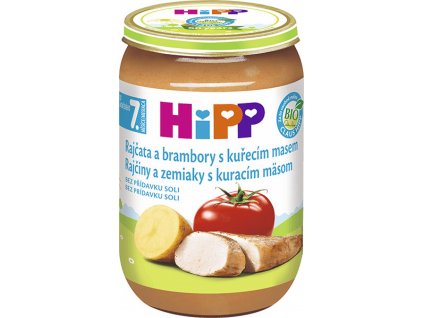 HiPP Bio Rajčata a brambory s kuřecím masem 220 g