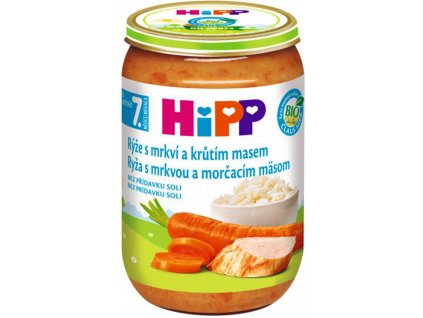 HiPP BIO Rýže s karotkou a krůtím masem 220 g