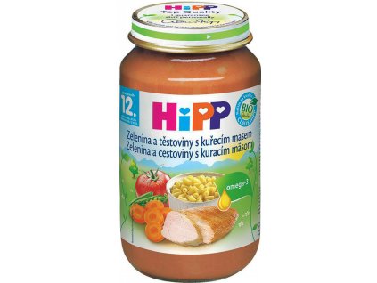 HiPP BIO zelenina s těstovinami a kuřetem 220 g