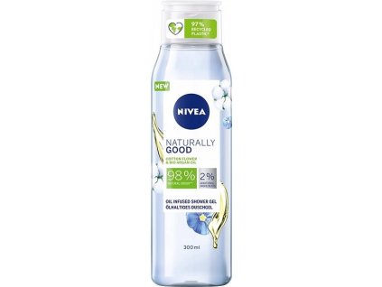 Nivea Naturally Good sprchový gel s vůní květů bavlníku 300 ml