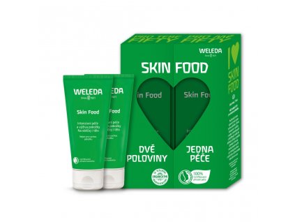 Weleda Skin Food univerzální výživný krém s bylinkami pro ženy 75 ml + univerzální výživný krém s bylinkami pro muže 75 ml dárková sada