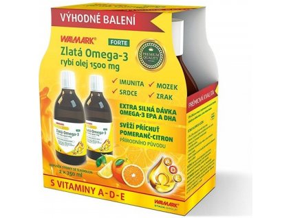 Walmark Zlatá Omega 3 1500mg 2x 250 ml Promo 2022