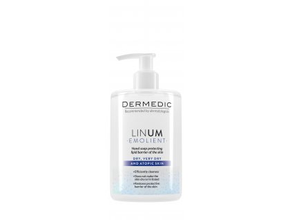 Dermedic Linum Emolient Mýdlo na ruce pro ochranu lipidové bariéry 300ml