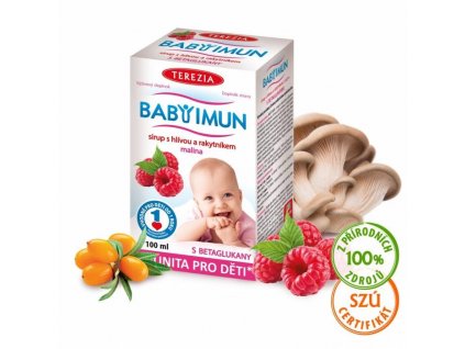 Terezia Baby Imun sirup s hlívou a rakytníkem příchuť malina 100 ml