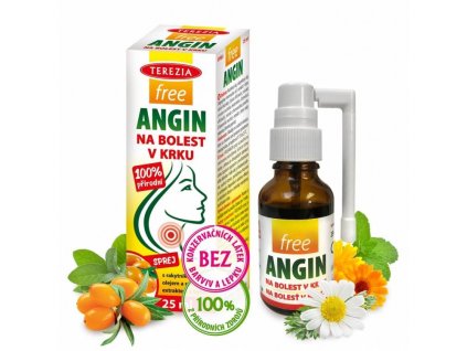 Terezia company FreeANGIN spray na bolest v krku 25 ml