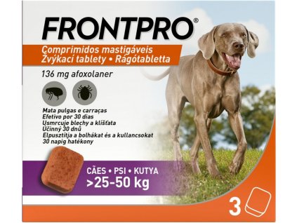 Frontpro 136 mg 25 50 kg žvýkací 3 tbl