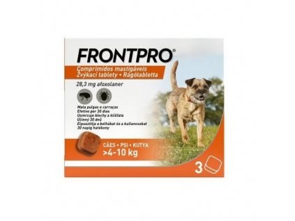 Frontpro 28,3 mg 4 - 10 kg žvýkací 3 tbl