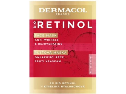 Dermacol Bio Retinol pleťová maska 2 x 8 ml