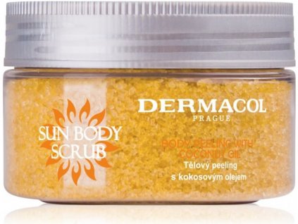 Dermacol Sun cukrový tělový peeling s vůní broskve 200 g