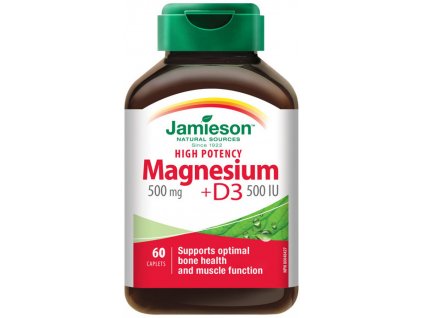 Jamieson Hořčík 500 mg s vitaminem D 500 IU 60 tablet