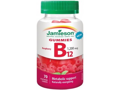 Jamieson Gummies Vitamín B12 1200 mcg 70 želatinových pastilek