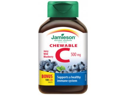 Jamieson Vitamín C 500 mg borůvka cucací 120 tablet