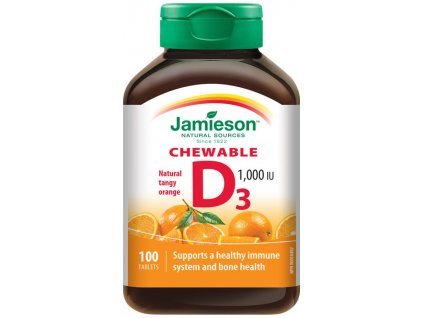 Jamieson Vitamín D3 1000IU cucací Pomeranč 100 tablet