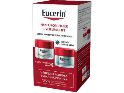 Eucerin Hyaluron Filler + Vol. den + noc krém 2 x 50 ml 2023