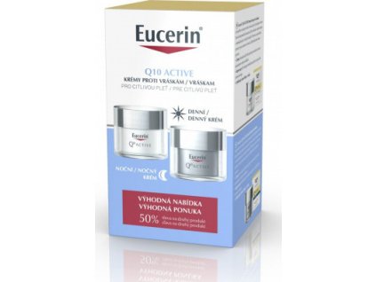 Eucerin Q10 Active denní + noční krém 2 x 50 ml 2023