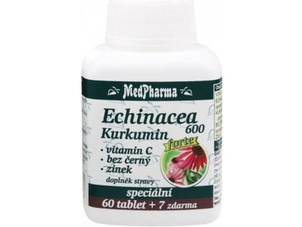MedPharma Echinacea 600 Forte kurkumin vit. C bez černý zinek 67 tablet