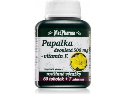 MedPharma Pupalka dvouletá 500 mg + Vitamín E 67 kapslí